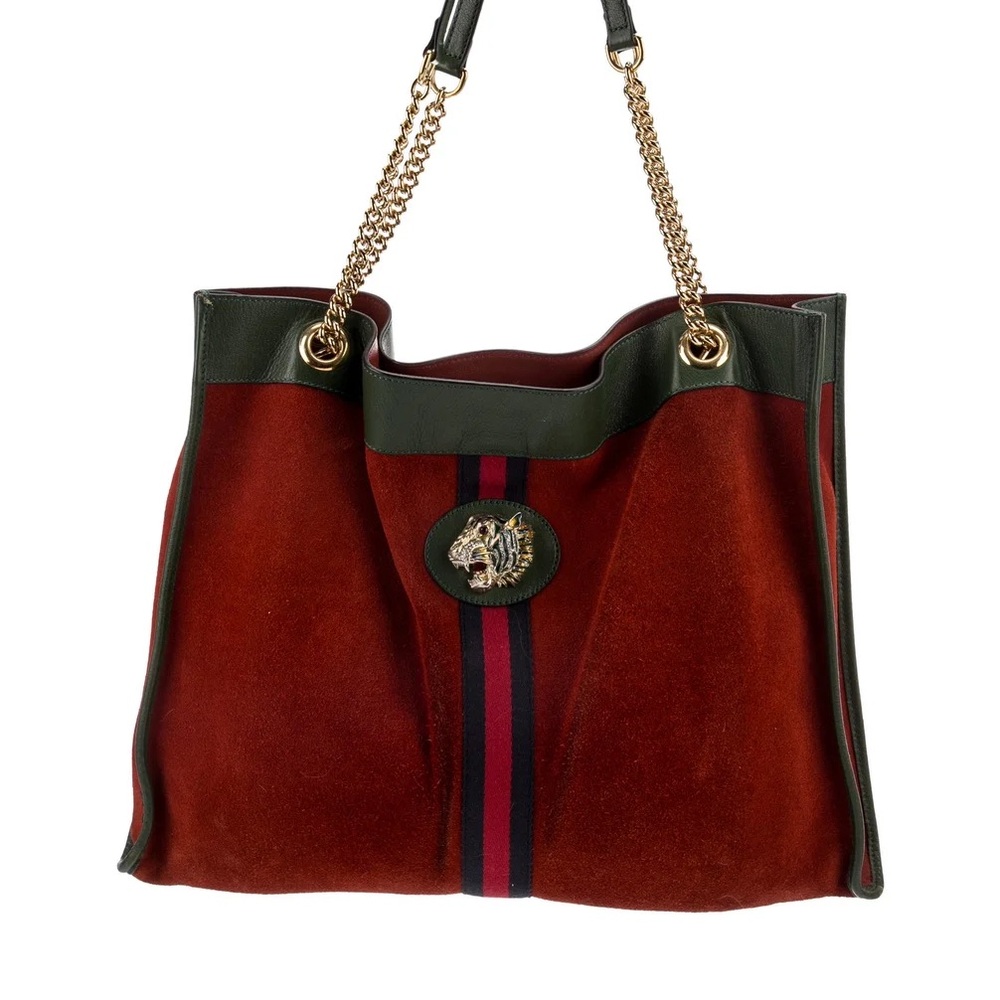 Gucci | Rajah Large Red and Green Tote Bag